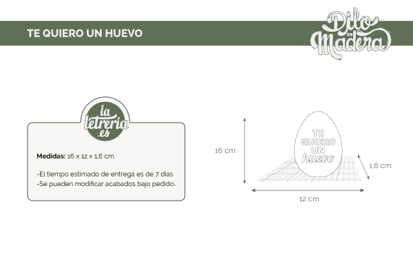 Te quiero un huevo de madera | Laletreria.es