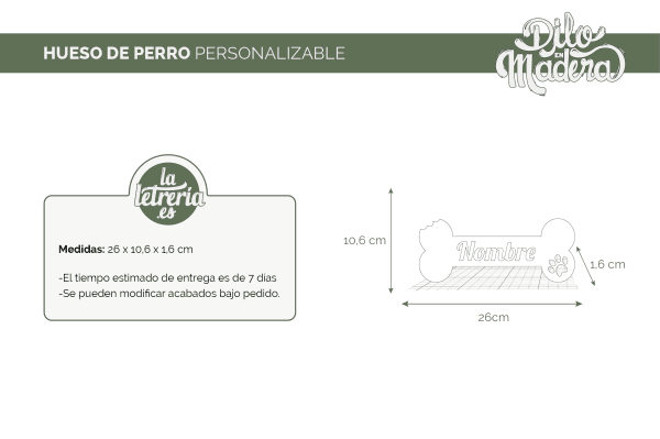 Hueso de madera | Laletreria.es
